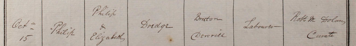 1854 Christening - Philip Dredge