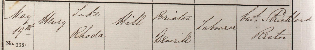 1861 Christening - Henry Hill