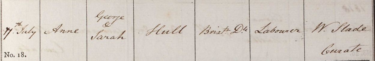 1816 Christening - Ann Hill