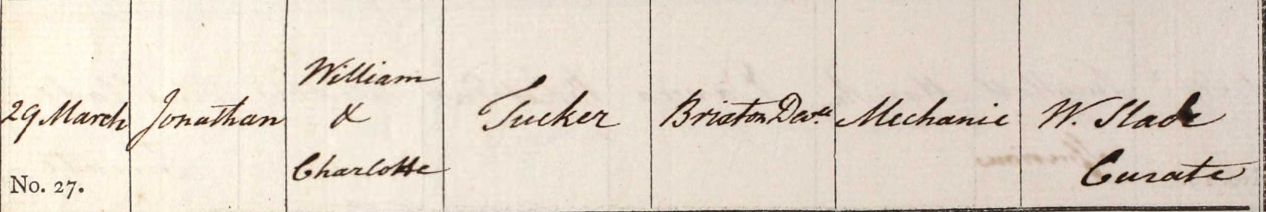 1818 Christening - Jonathan Tucker