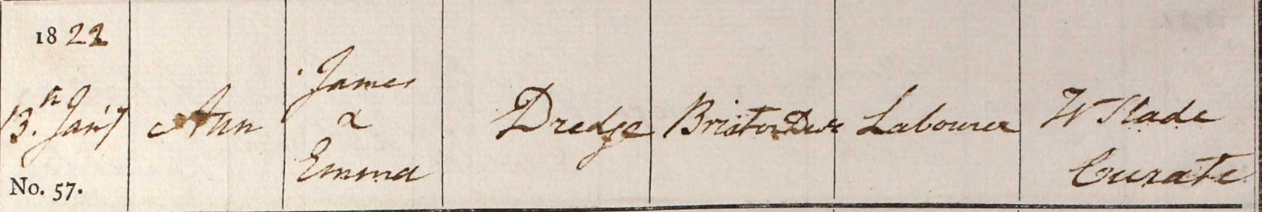 1822 Christening - Ann Dredge