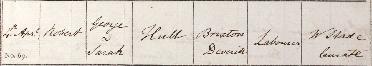 1824 Christening - Robert Hill