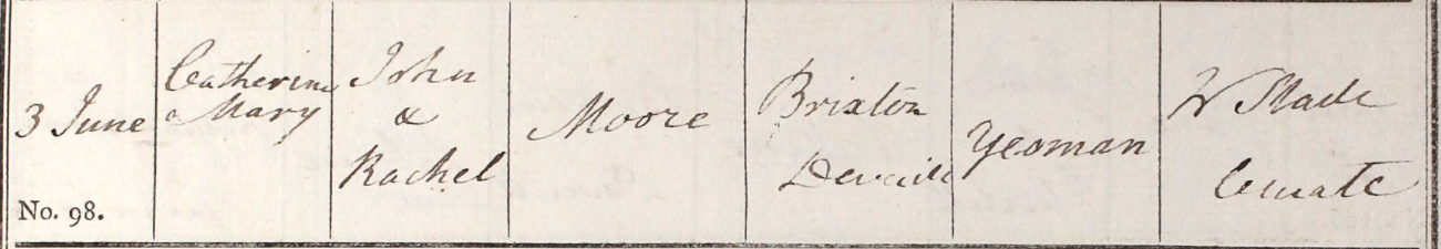 1827 Christening - Catherine Mary Moore